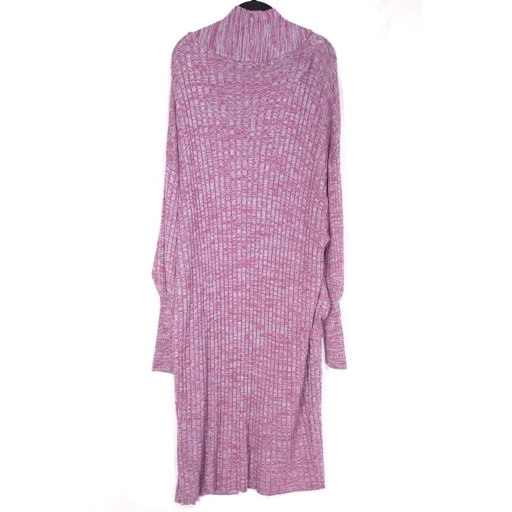 AFRM Women's Long Cardigan Size M/L Jach Marled Open Front Pink Gray REVOLVE - Picture 6 of 10